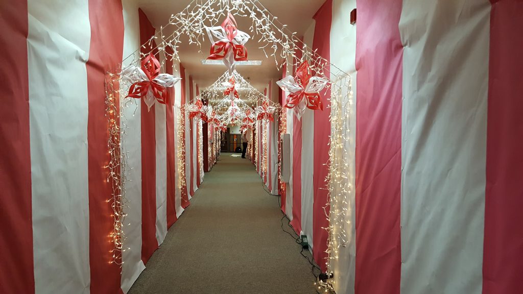 Hallway Christmas decorations